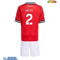 Manchester United Diogo Dalot #2 Replica Home Minikit 2025-26 Short Sleeve (+ pants)